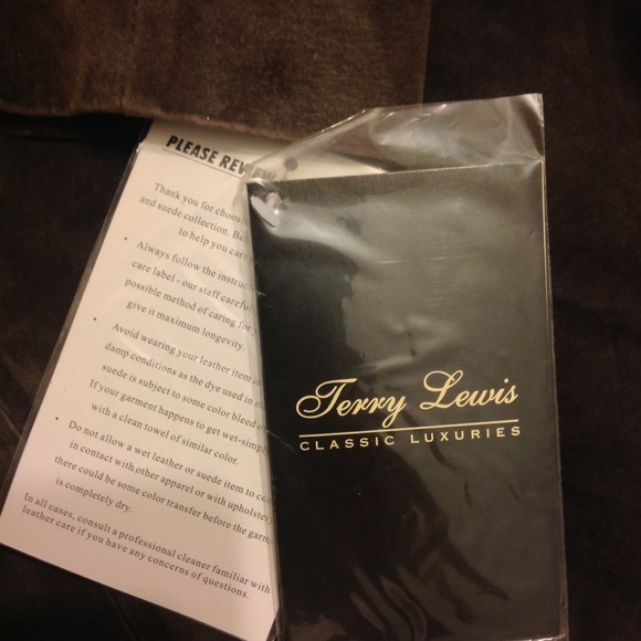 NWT TERRY LEWIS Chocolate Genuine Leather Jacket - Picture 3 of 3