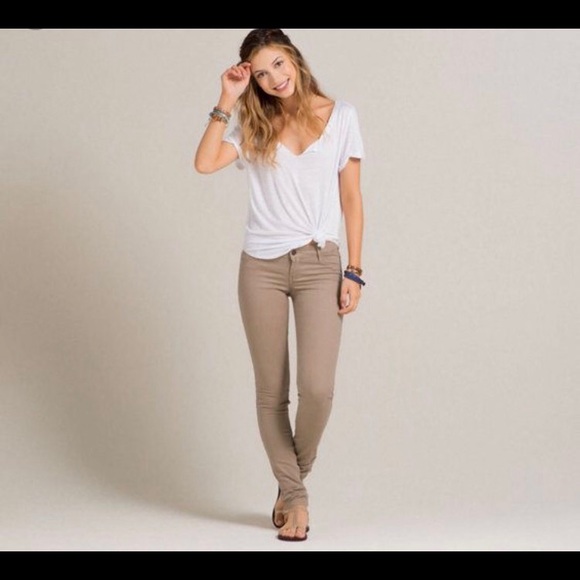 Hollister Khaki Super Skinny Jeans (Size 1R) - Picture 1 of 4
