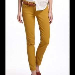 Anthropologie Pilcro Skinny Jean in Mustard Yellow