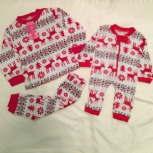 Pair of Matching Christmas Pajamas