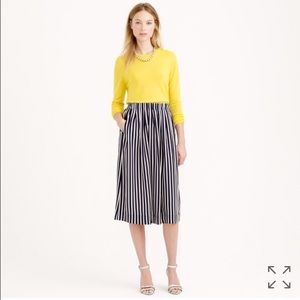 Pleated midi skirt in stripe