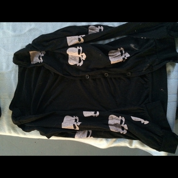 Medium black skull cardigan