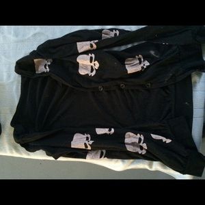 Medium black skull cardigan
