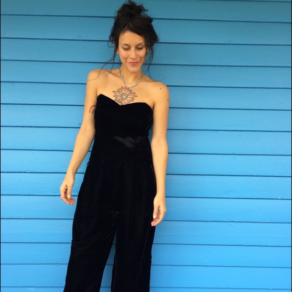 Vintage Pants - 💋2XHP💋 Vintage Velvet Jumpsuit