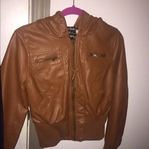 Chestnut leather jacket