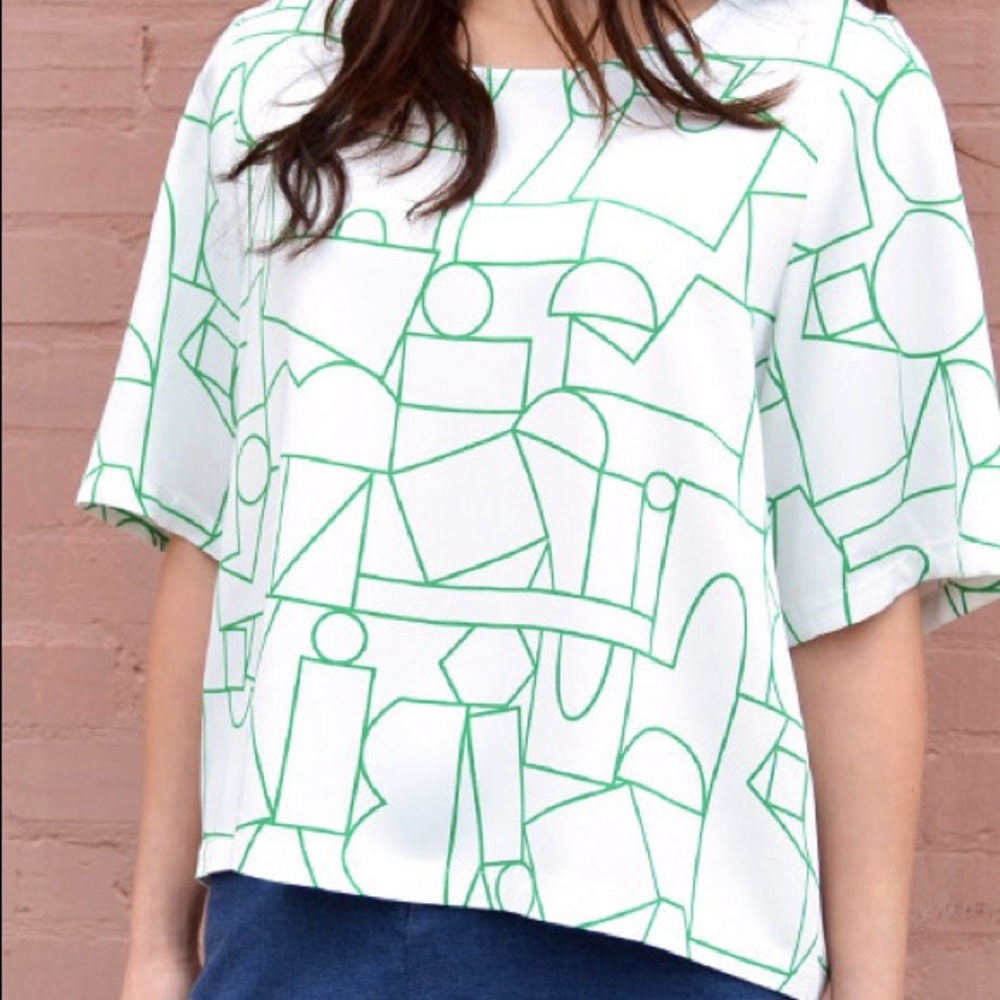 Dusen Dusen Blockhead Green Tee XS