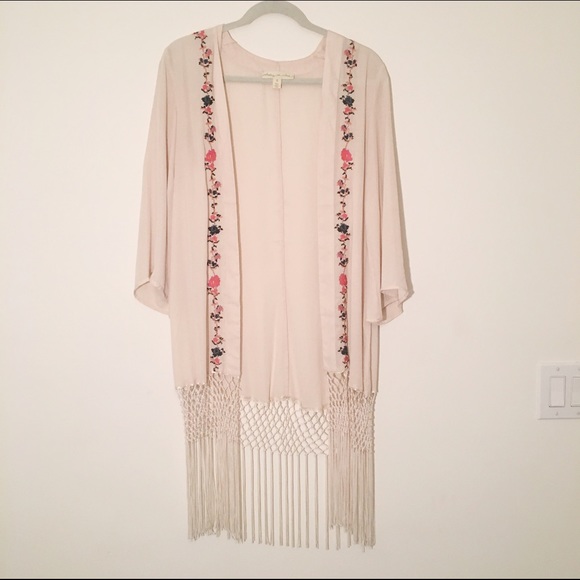 Urban outfitters fringe kimono