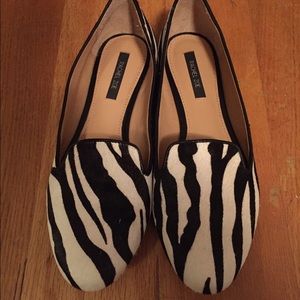 Rachel Zoe Zebra Flats - Brand New