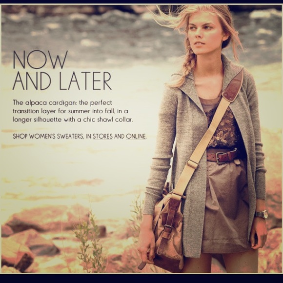 JCrew Heather Brown Long Cardigan