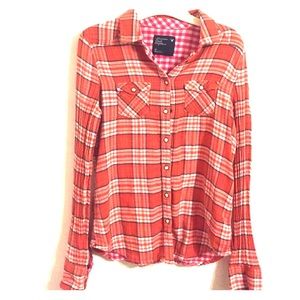 American eagle flannel pumpkin orange