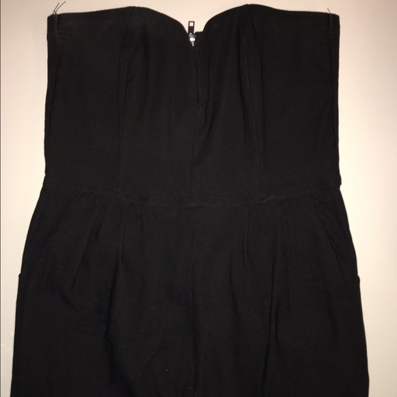 Black strapless jumpsuit