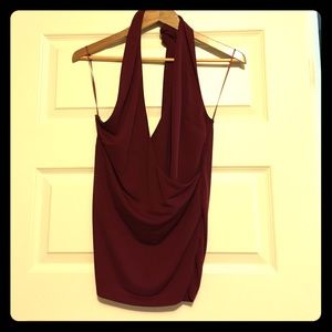 Burgundy/of blood holiday halter