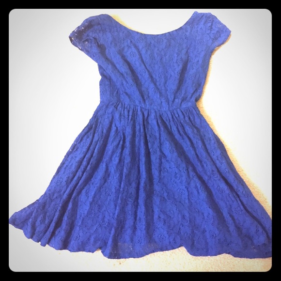 Short sleeve navy dress