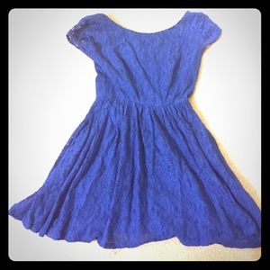 Short sleeve navy dress