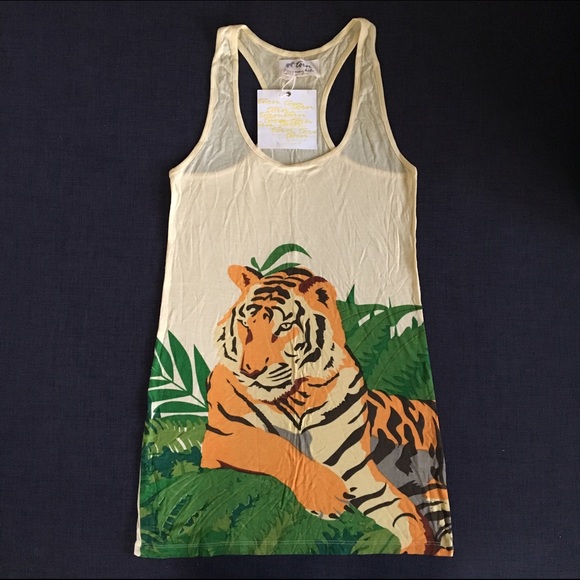 Torn by Ronny Kobo Tops - NWT Torn by Ronny Kobo Tiger Graphic Tank Top XS