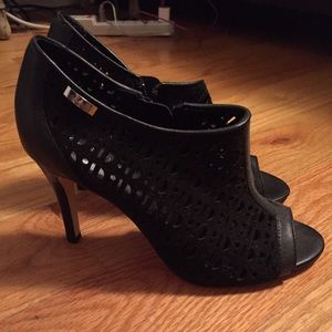 Calvin Klein Peep Toe Suede Pumps - Like New