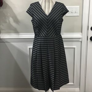 Black and gray stripe dress