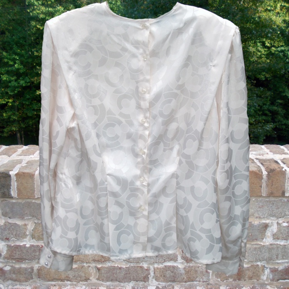 Vintage Back Button Down Blouse - Size 14 - Picture 2 of 2