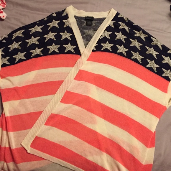 American flag cardigan.