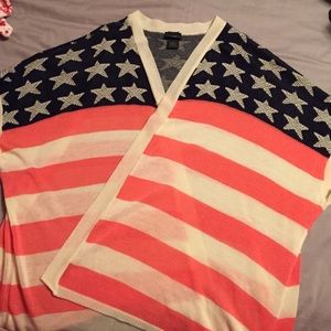 American flag cardigan.