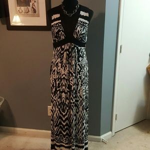 Black and white maxi dress