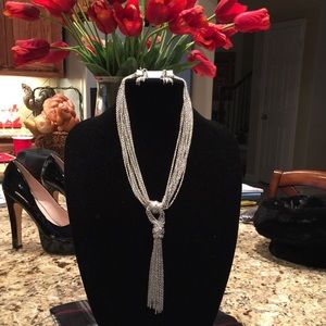 Stunning Silver Necklace & Earrings Set