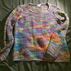 Rainbow knit sweater