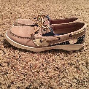 Girls sperry top sider suede shoes