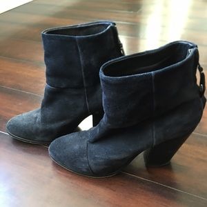 Rag and Bone Black Suede Newbury Booties