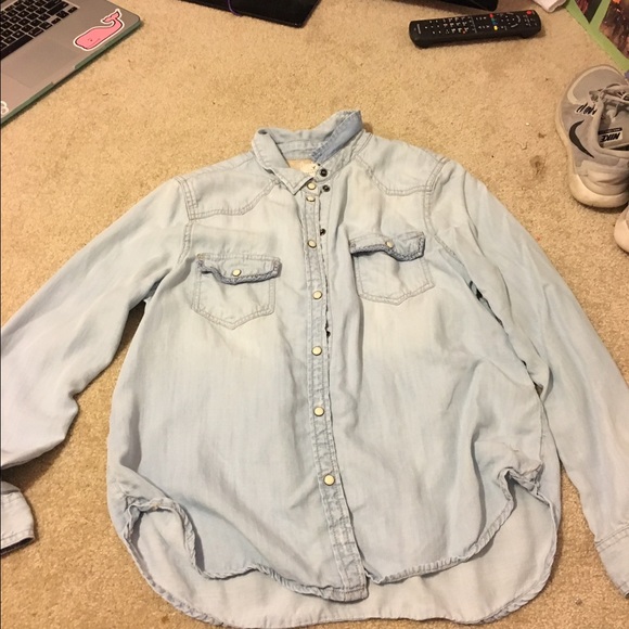 Button-up Denim Top