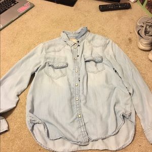 Button-up Denim Top