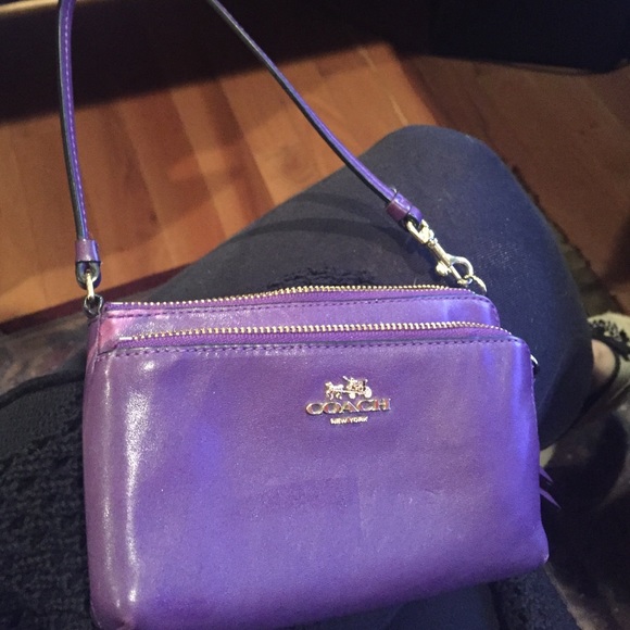 Purple Coach wristlet Wallet