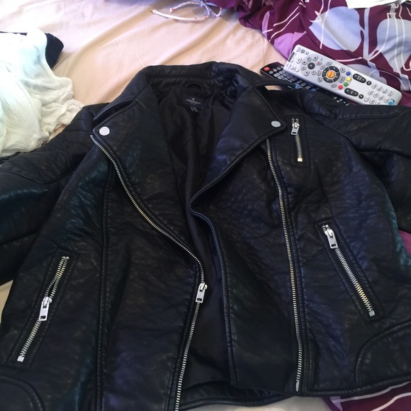 Leather jacket AMERICAN EAGLE