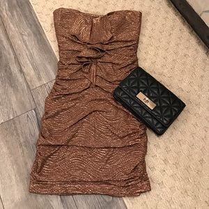 Sequin gold party dress