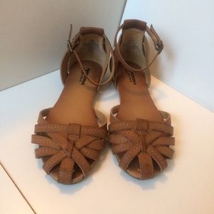 Arizona Brown "Leather" Strappy Sandals