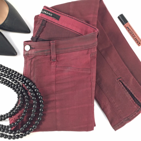 J brand vera wax coated jeans. front slit - Picture 2 of 3