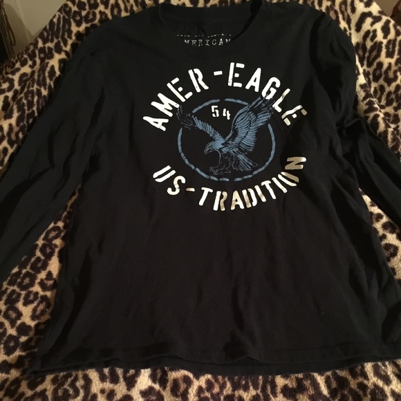 Navy blue long sleeve shirt