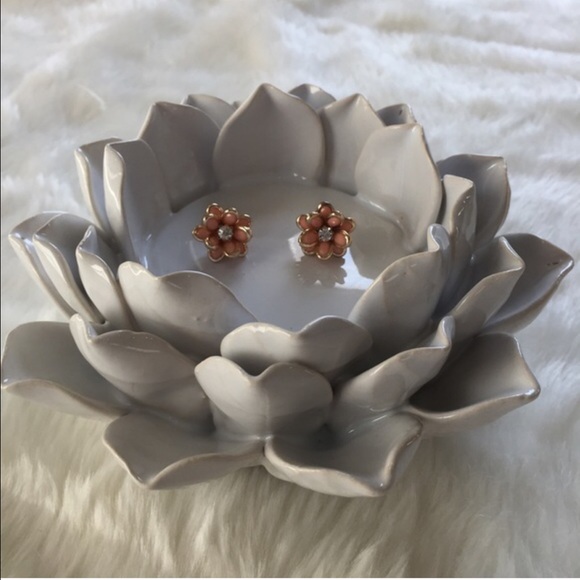 Pink Bloom Flower Studs