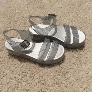 ALDO GLITTER PLATFORM JELLY SHOES!