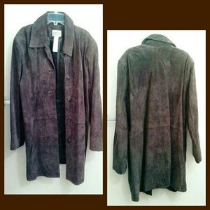 BLACK FRIDAY SALE!! Chocolate Brown Suede Jacket L