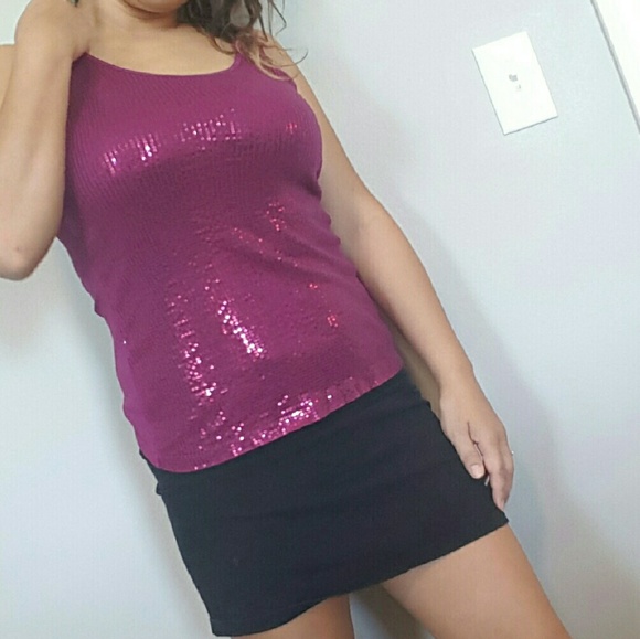 Express Sparkly Purple top