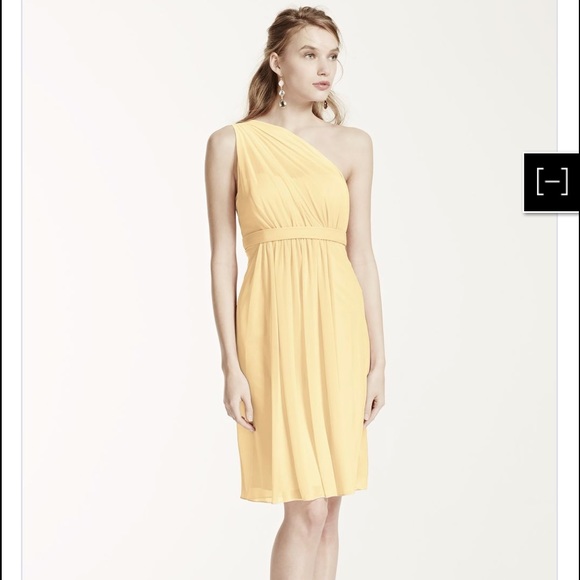 David's Bridal canary yellow dress