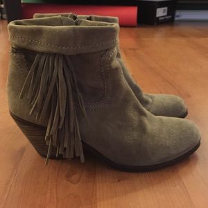 Sam Edelman leather fringe booties