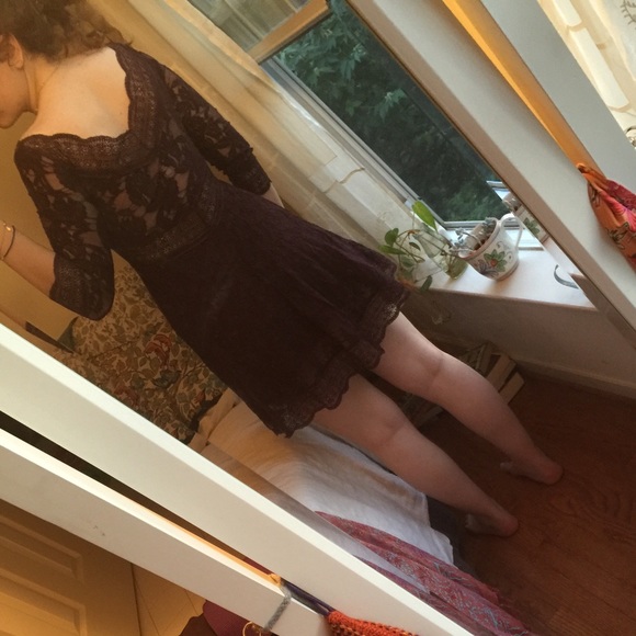 Free People Lace Cut-Out Party Dress - Picture 3 of 3
