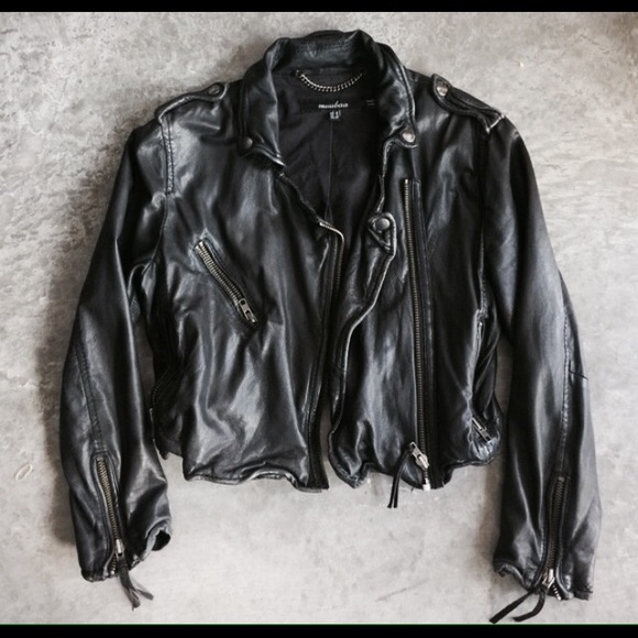 Muubaa Jackets & Blazers - MUUBAA CROP MOTO JACKET FREE PEOPLE PLANET BLUE