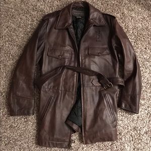 Leather Trench-coat
