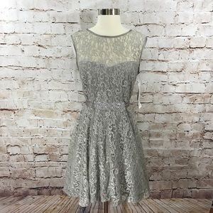 Betsy & Adam- Sleeveless Lace Dress
