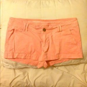 Salmon colored shorts!