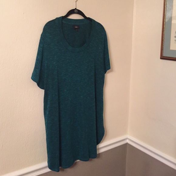 Teal short sleeved petal sweater