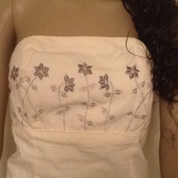 Beautiful cocktail  strapless dress 100% cotton - Picture 2 of 4